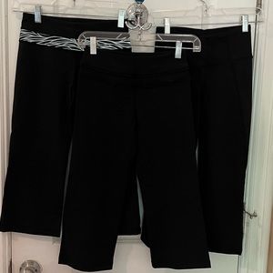 Set of 3 Lululemon capris. Never worn/worn once. Size 2